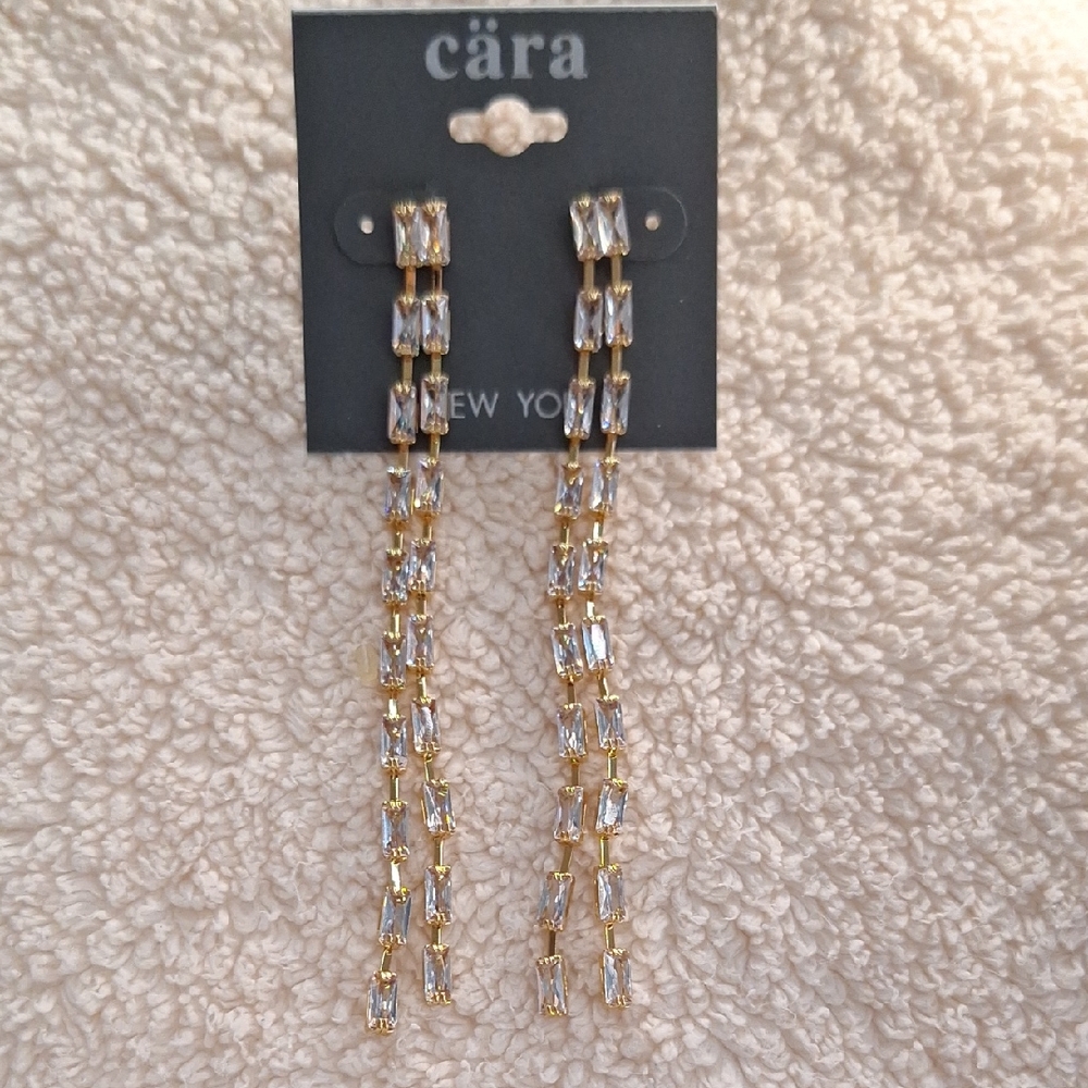 Gold and Silver Dangle Earrings